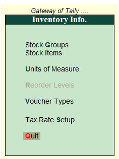 Stock Group in Tally.ERP9